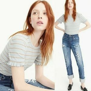 J. Crew Ruffled Sleeves Shirt